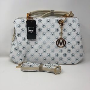 MKF Collection Belle M Signature Tote - White